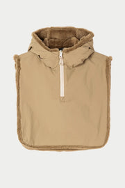 Tanta Bing reversible hooded zipped neck snood - coriander