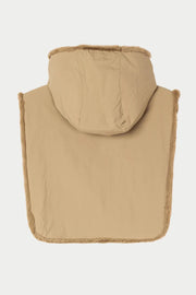 Tanta Bing reversible hooded zipped neck snood - coriander