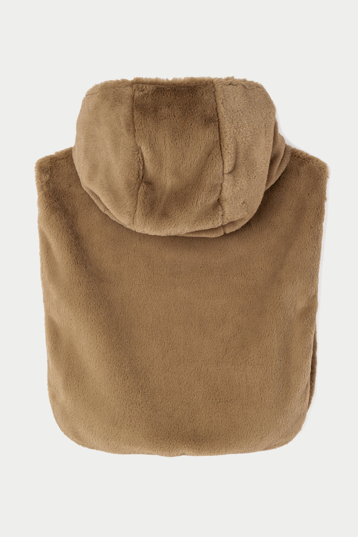Tanta Bing reversible hooded zipped neck snood - coriander