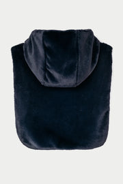 Tanta Bing reversible hooded zip neck snood - navy