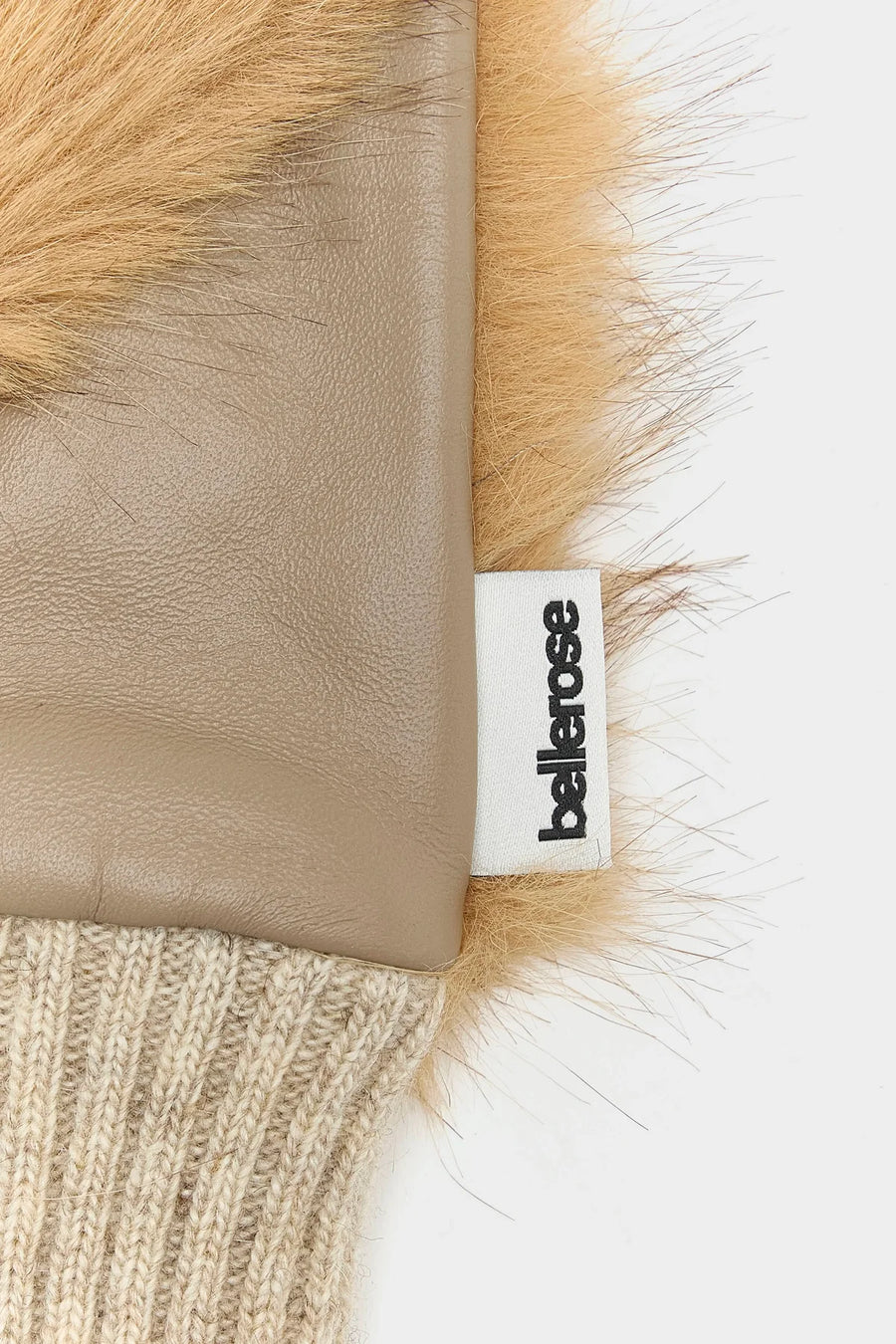 Bellerose Madina faux fur mittens - camel