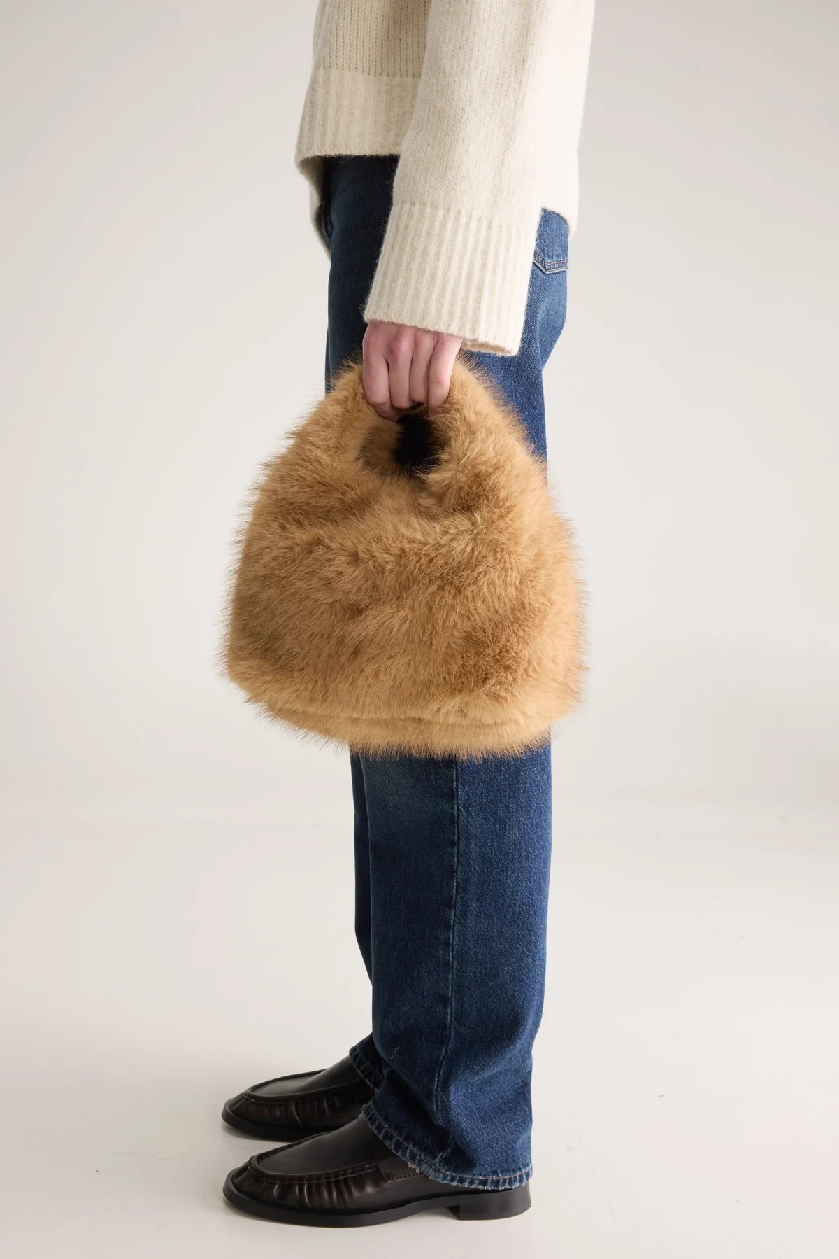 Bellerose Hochet faux fur bag - camel