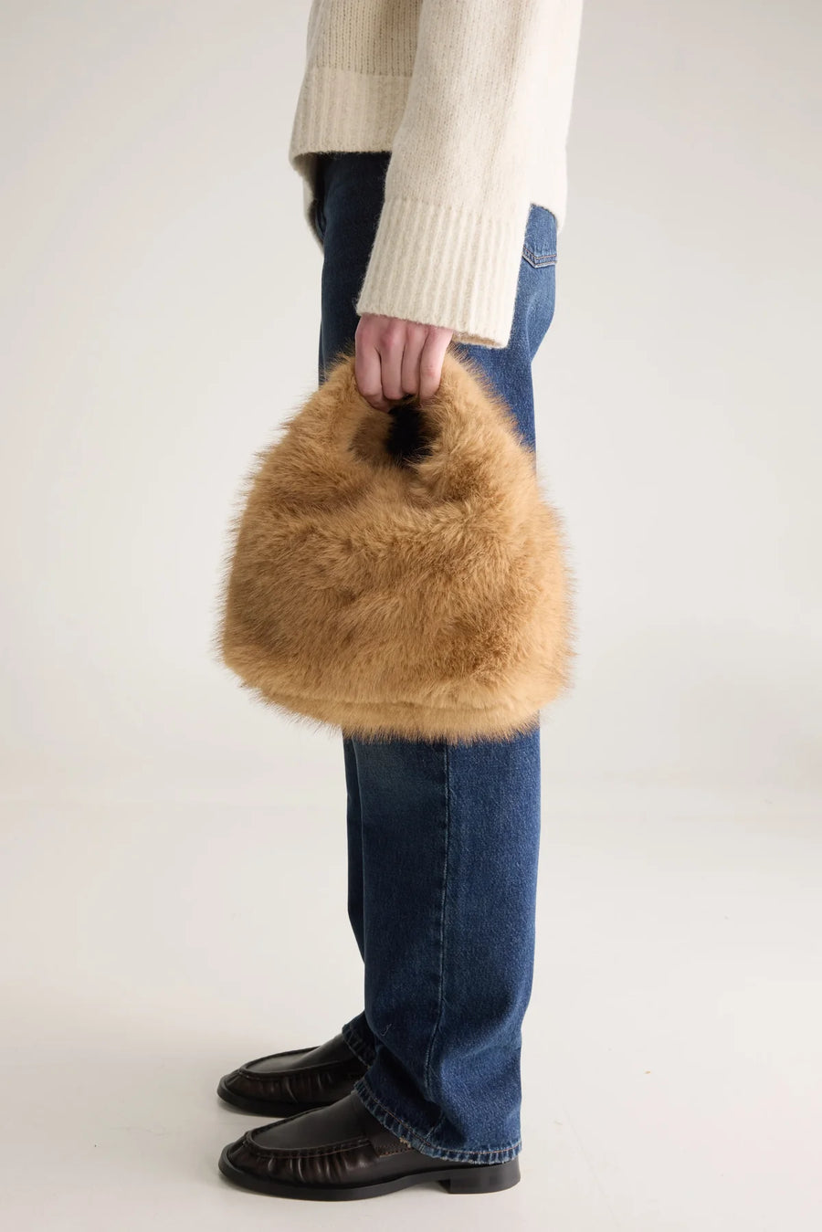 Bellerose Hochet faux fur bag - camel