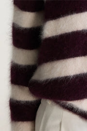 Bellerose Datus striped jumper - off white / wine
