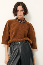 Sessùn London 3/4 sleeve knit - tigers eye
