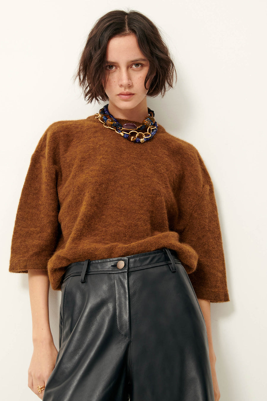 Sessùn London 3/4 sleeve knit - tigers eye