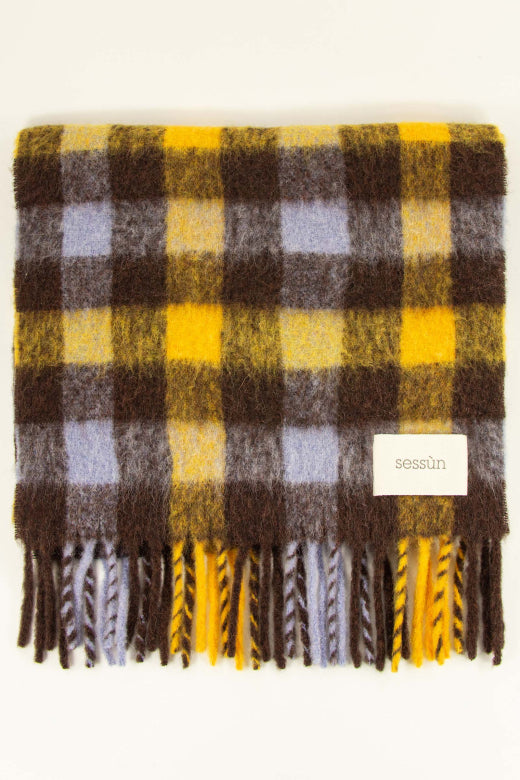 Sessùn Mattia scarf - brown check