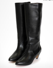 Anonymous  Copenhagen Valle long straight leather boot - black