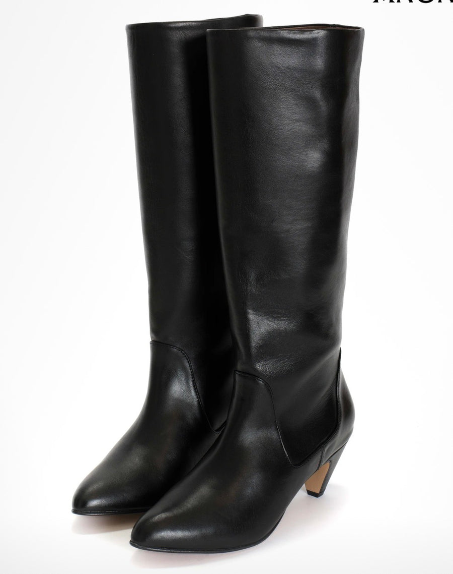 Anonymous  Copenhagen Valle long straight leather boot - black