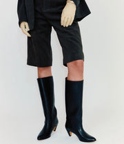 Anonymous  Copenhagen Valle long straight leather boot - black