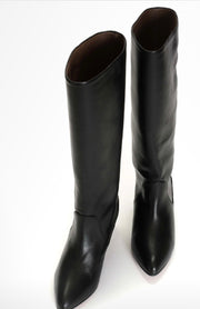 Anonymous  Copenhagen Valle long straight leather boot - black