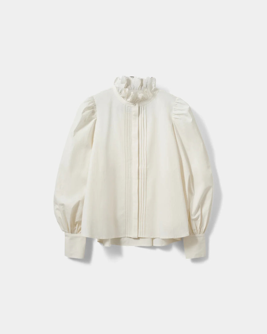 Sofie Schnoor Cylia embroidered collared shirt - off white