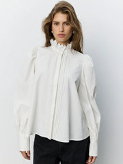 Sofie Schnoor Cylia embroidered collared shirt - off white