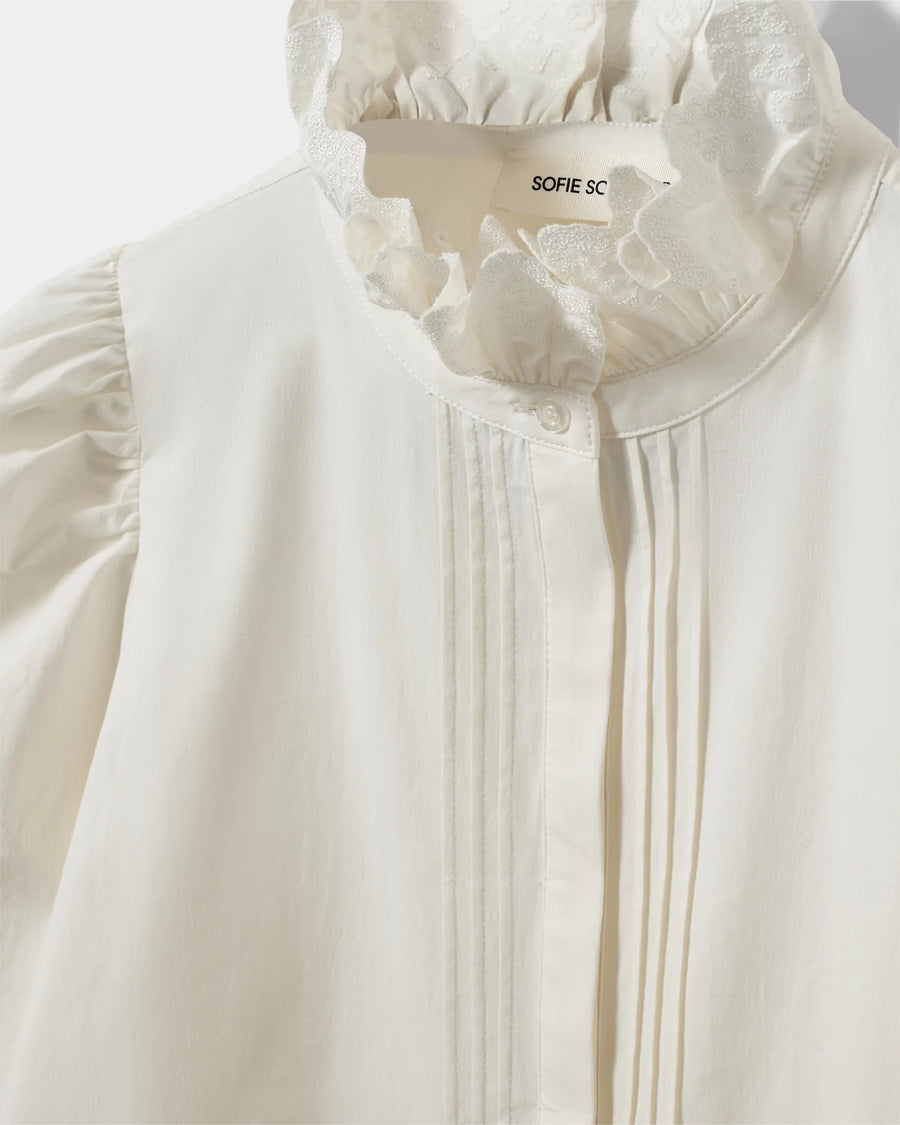 Sofie Schnoor Cylia embroidered collared shirt - off white