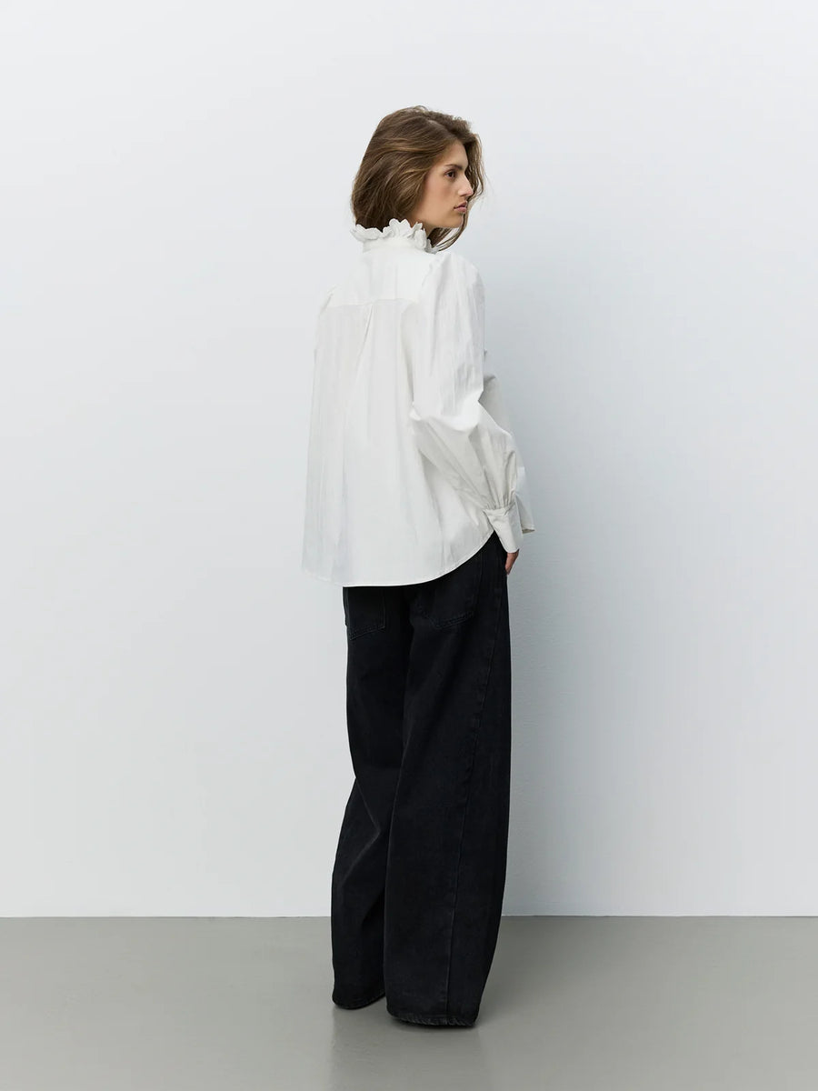 Sofie Schnoor Cylia embroidered collared shirt - off white
