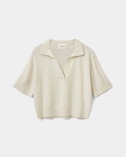 Sofie Schnoor Amaly short sleeve polo knit  - off white