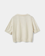 Sofie Schnoor Amaly short sleeve polo knit  - off white