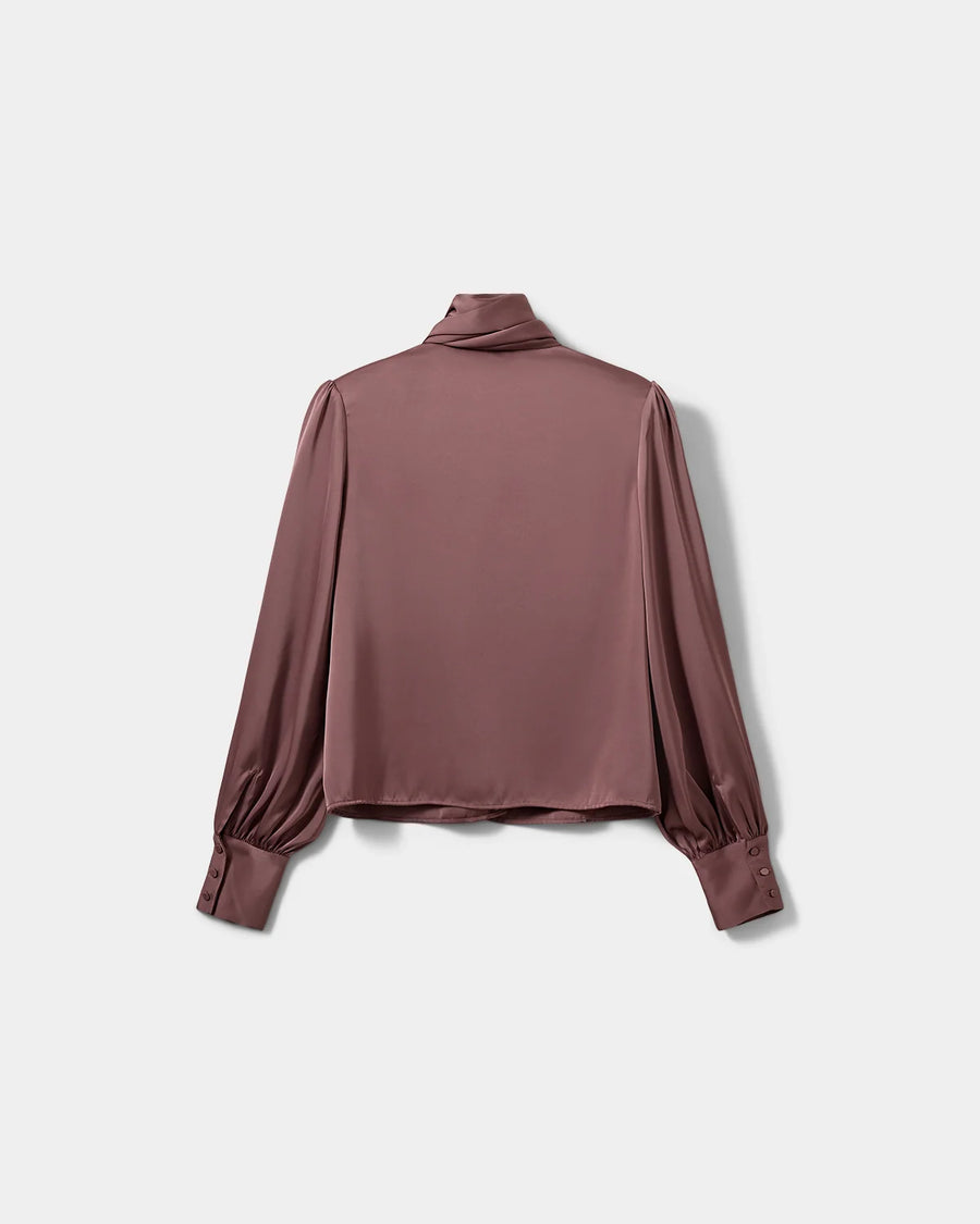 Sofie Schnoor Carina satin shirt - dusty plum