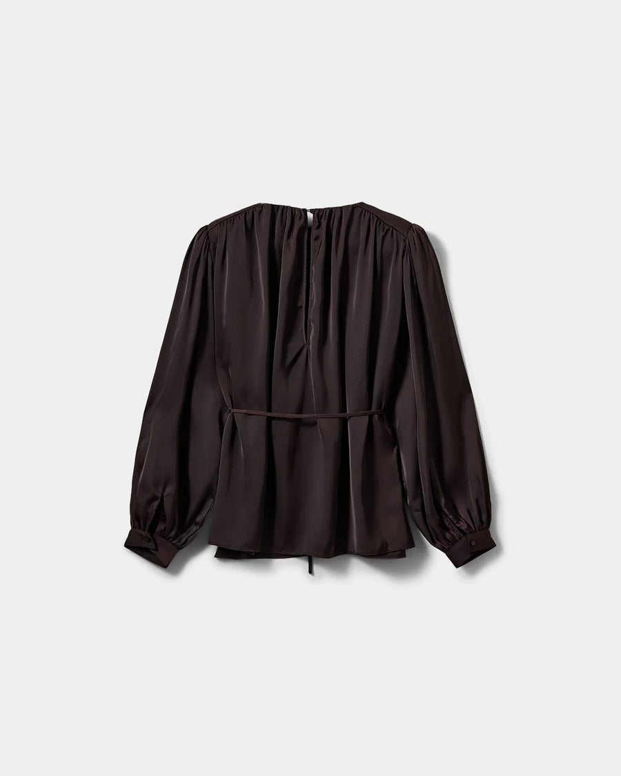 Sofie Schnoor Marthea balloon sleeve blouse - dark plum