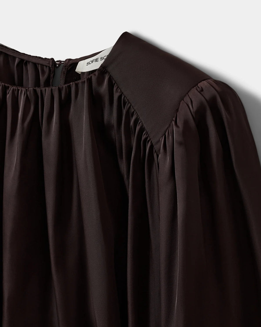Sofie Schnoor Marthea balloon sleeve blouse - dark plum