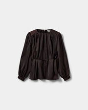 Sofie Schnoor Marthea balloon sleeve blouse - dark plum