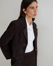 Yerse suede blazer - chocolate