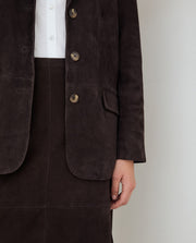 Yerse suede blazer - chocolate