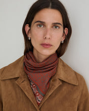 Yerse Terracotta print scarf