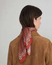 Yerse Terracotta print scarf