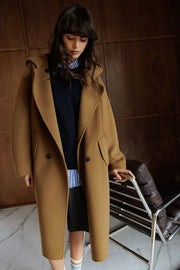 Indi & Cold long wool duffle coat - camel