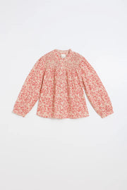 Indi & Cold printed smocked blouse - red