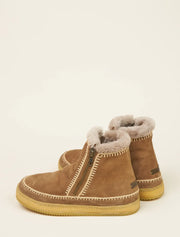 Laidback London Setsu camel suede beige stitching boot
