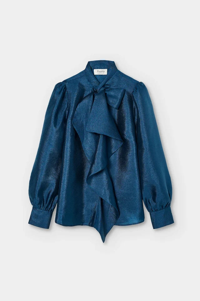 Psophia blouse with bow - teal