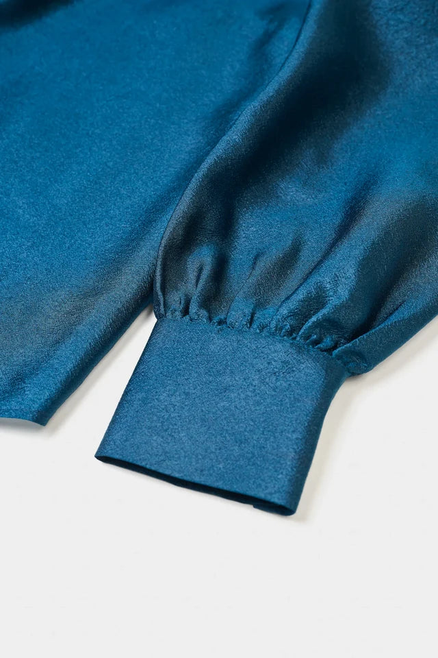 Psophia blouse with bow - teal