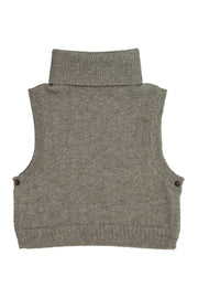 Les Racines du ciel Jenny roll neck tank top - khaki marl