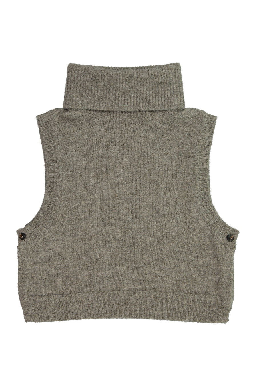 Les Racines du ciel Jenny roll neck tank top - khaki marl
