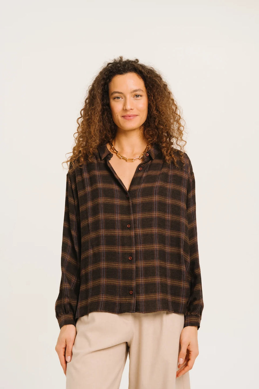 Sacrecoeur Ali checked blouse - cusco