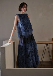 Rabens Saloner Plume skirt - magna