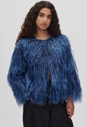 Rabens Saloner safi  Plume jacket - blue