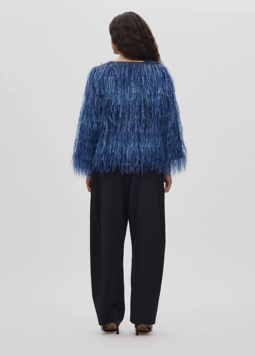 Rabens Saloner safi  Plume jacket - blue