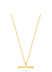 Talis Chains T bar pendant necklace light - gold