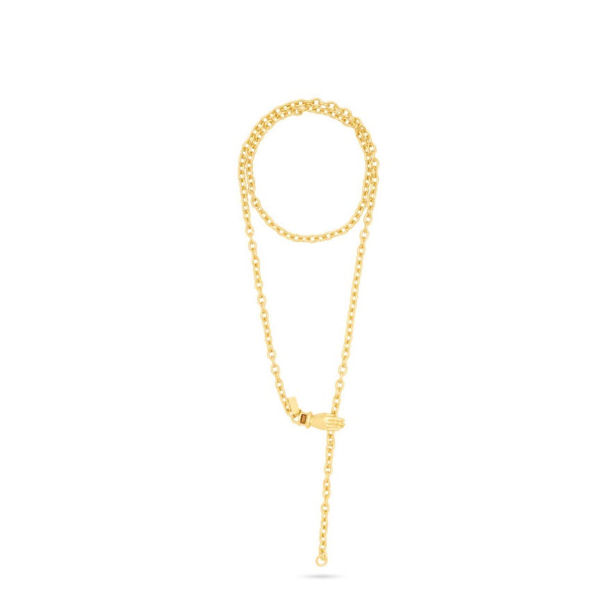 Talis Chains wrap around chain necklace - tigers eye