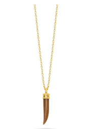 Talis Chains Tusk pendant necklace - Smokey quartz