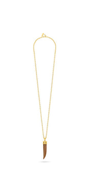 Talis Chains Tusk pendant necklace - Smokey quartz