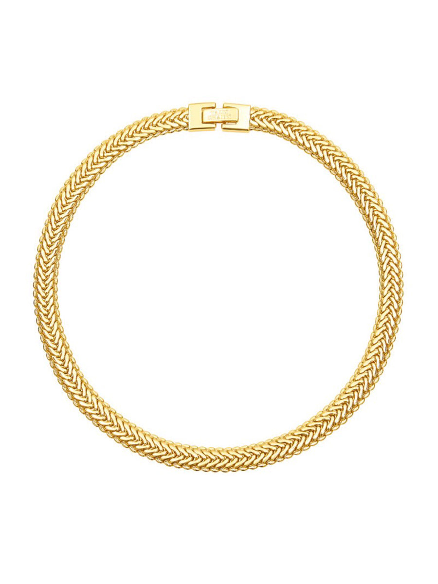 Talis Chains Braided mesh choker -  gold