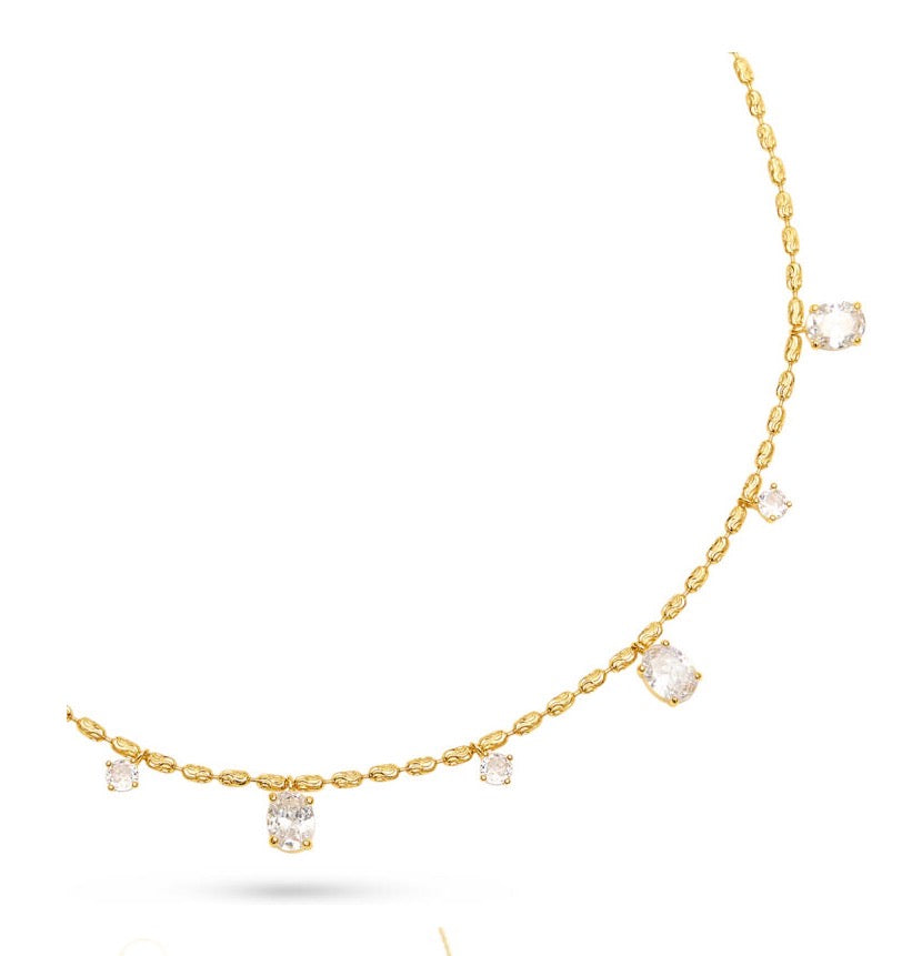 Talis Chains adjustable Cubic Zirconia necklace - gold