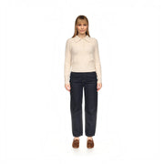Brodie cashmere slim fit ribbed cashmere polo - cloud dancer