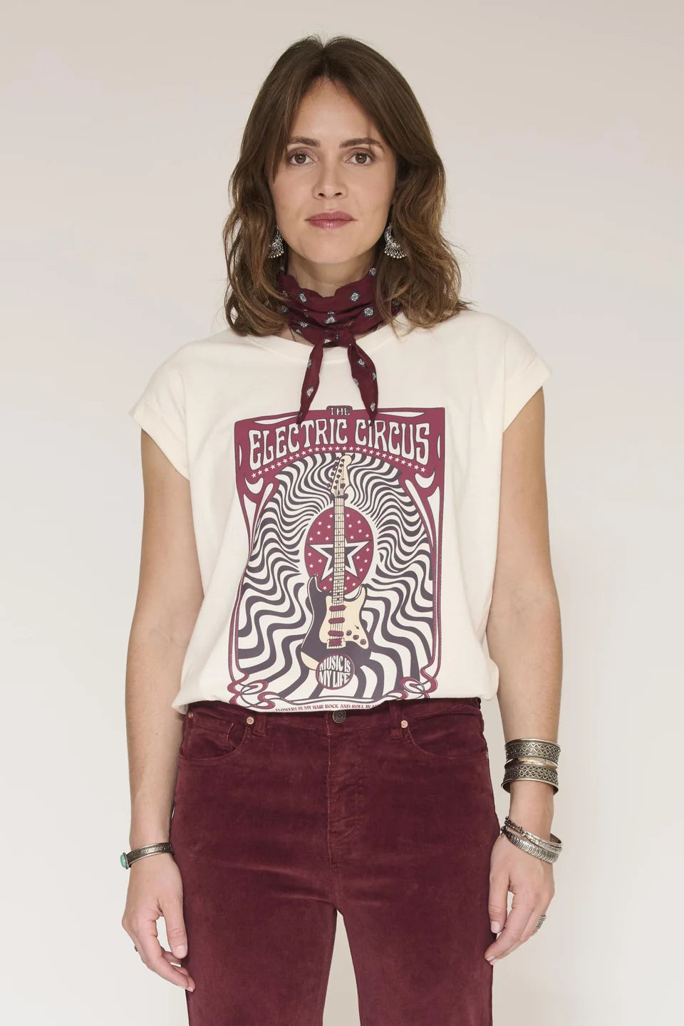 MKT Studio Tara print t shirt - natural