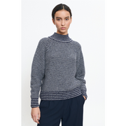 Beatriz Furest Emily striped jumper - navy / grey