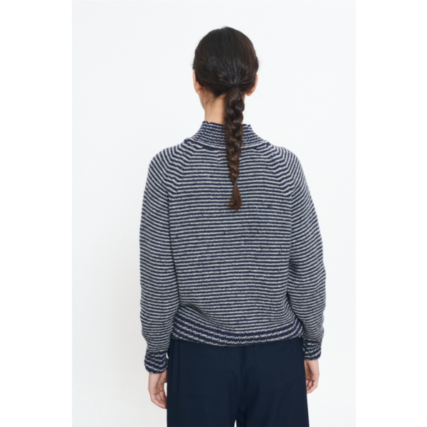 Beatriz Furest Emily striped jumper - navy / grey